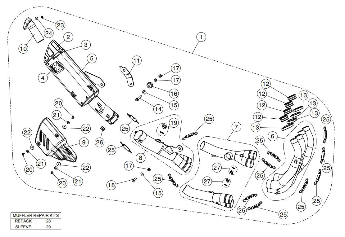 Akrapovic Evolution Line (Titane) Yamaha YZF-R6 (08-25) S-Y6E9-APT 